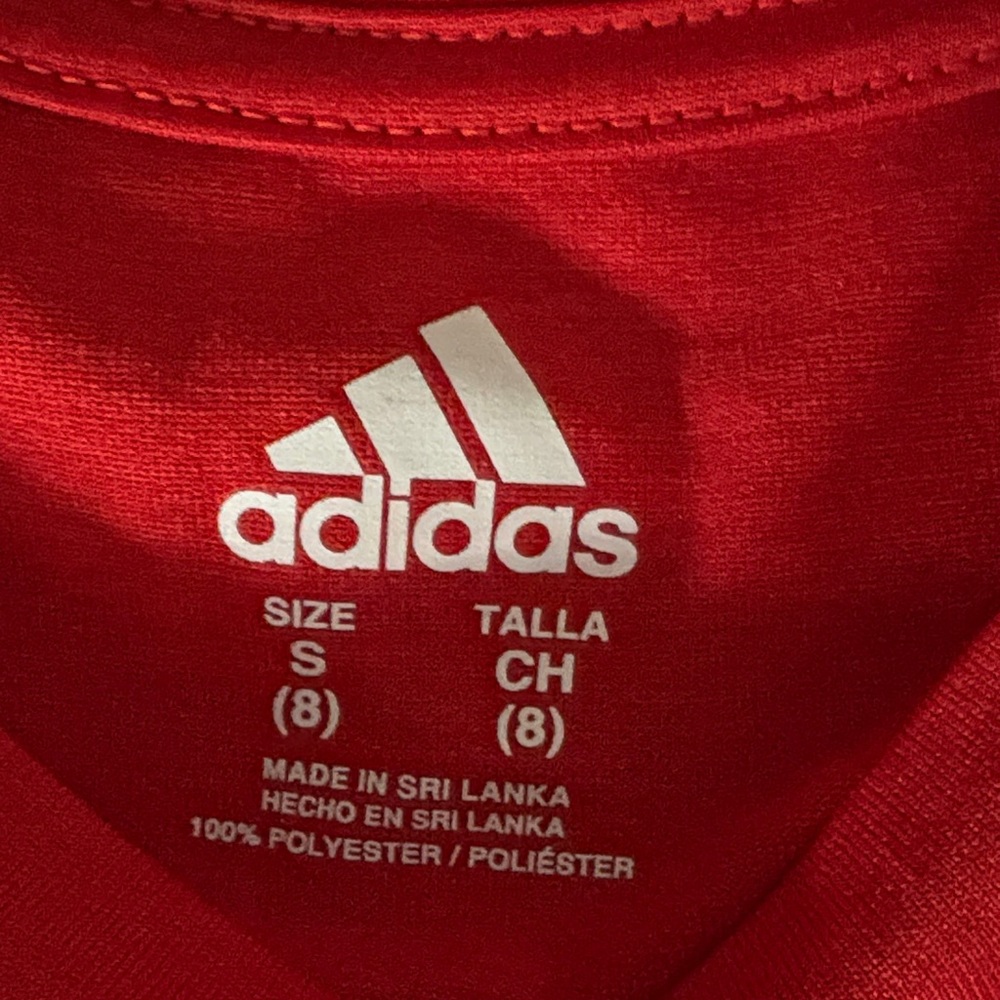Adidas Kids Red and Gray Logo Tees - Picture 3 of 3